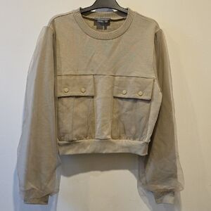 Anthropologie Sweater With Pockets & Tule, Very Original Piece